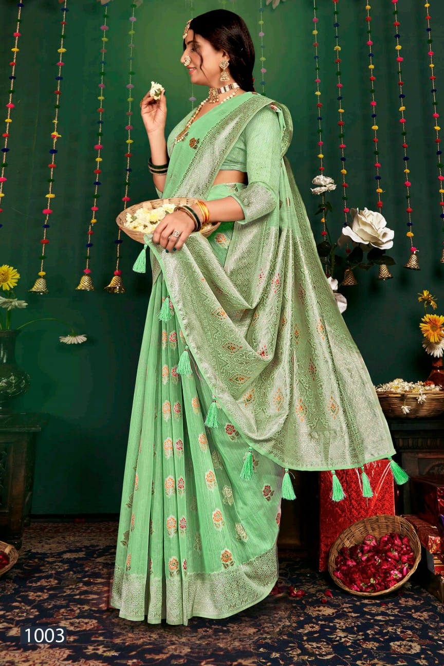 Hulchul Linen Vol 4 By Saroj Pure Slub Linen Designer Sarees Wholesale Market In Surat
